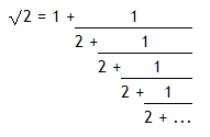 Square root of two continued fraction