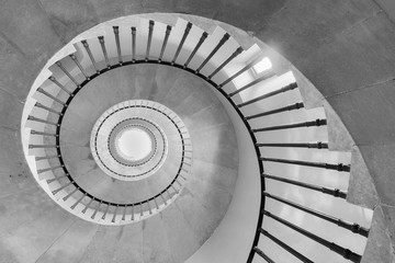 A spiral staircase