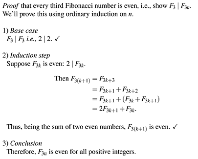 Proof that every 3rd Fibonacci number is even.